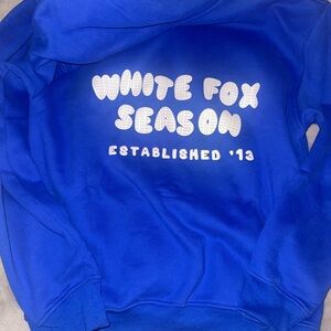 White Fox Blue Hoodie